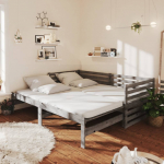 V&auml;ljat&otilde;mmatav p&auml;evavoodi, 2x(90x200) cm, hall, t&auml;ism&auml;nnipuit