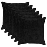 Diivanipadi 6 tk houten must 80 x 80 cm vale k&uuml;&uuml;liku