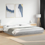 Voodiraam led-tuledega, hall sonoma tamm, 180x200 cm, tehispuit