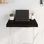 Lauaplaat, tumepruun, 60x60x(2-6) cm, t&ouml;&ouml;deldud tammepuit