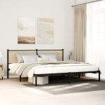 Metallist voodiraam ilma madratsita sonoma tamm 200x200 cm