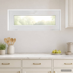 Kaldakna keldri aken risor 105 x 40 cm pvc ja selge sile klaas