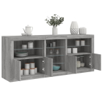 Puhvetkapp led-tuledega, hall sonoma tamm, 181,5 x 37 x 67 cm