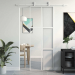L&uuml;kanduks, valge, 76 x 205 cm, karastatud klaas ja alumiinium