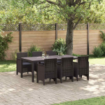 Aia s&ouml;&ouml;gilaudade komplekt 7 pcs pruun polt rattan