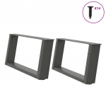Kohvilaua jalad u-kujulised 2 tk, antratsiithall, 70 x (30-31) cm, teras