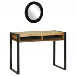 Riidekapp riiuliga peegliga pruun 100 x 50 x 75 cm mangopuit