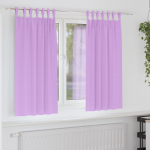 Kardinad r&otilde;ngastega 2 pcs lilla 175 x 140 cm pol&uuml;ester