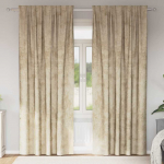 Satiinist kardinad kardinatega 2 pcs cream 260 x 140 cm samet