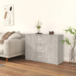 Puhvetkapp, betoonhall, 91 x 29,5 x 65 cm, tehispuit