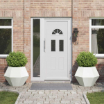 Taimekast 2 pcs valge 75 x 75 x 60 cm teras
