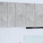 Seinakapp riga betoonhall ja valge 40 x 31 x 80 cm tehispuit