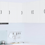 K&ouml;&ouml;gikapp riiuliga valge 57 x 57 x 80 cm tehispuit