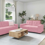 Diivan 3 pcs roosa lina-segu kangas