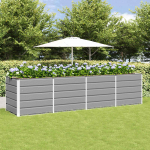 Taimekast helehall 240 x 80 x 75 cm teras