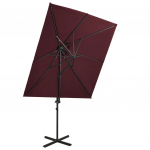 Konsooldisainiga p&auml;ikesevari topelt katus 250x250 cm bordoo