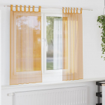 Aasadega voilee kardinad 2 tk, oranžid, 140 x 140 cm