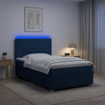 Led kastivoodiga madrats led-ribadega sinine 90 x 190 cm kangas