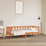 Voodi raam peaga vahapruun 80 x 200 cm tahke m&auml;nd