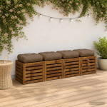 4-osalised istepad vianen 4 pcs 100% pol&uuml;ester pruunikashall