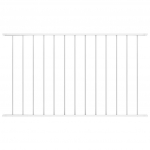 Aiapaneel pulberv&auml;rvitud terasest 1,63 x 1,25 m valge