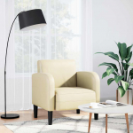 Diivantool k&auml;etugedega, kreemjas, 54 cm, kunstnahk