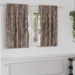 Satiinist kardinad 2 pcs cappuccino 140 x 140 cm samet