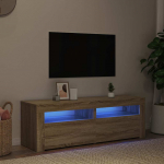 Telerialus led-tuledega, sonoma tamm, 120 x 35 x 40 cm