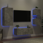 5-osaline telerikappide komplekt led-tuledega, betoonhall