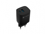 NATEC RIBERA GAN CHARGER 1X USB-A + 1X USB-C 30W BLACK