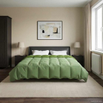 Talve tek rapistatud roheline 200 x 220 cm mikrokiud