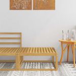 V&auml;li jalatoed tugev akatsiapuu valge 79 x 79 x 37 cm