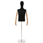 Reguleeritav 170-242 cm mannekeen pea ja alusega mees pp must