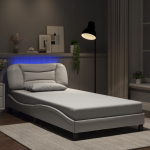 Voodiraam led-iga ilma madratsita hvar, valge, 100 x 200 cm