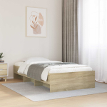 Voodi raam riiuliga sonoma tamm 80 x 200 cm tehispuit