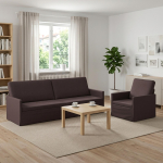 Diivanikomplekt 2 pcs tume pruun kangas