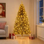 Kunstlik kokkupandav j&otilde;ulupuu 150 cm 150 led-i soe valge