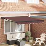 K&auml;igukohandatav varikatus pruun 300x250 cm kangas