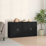 Kappide k&uuml;lgedel 2 pcs must tamm 79 x 38 x 80 cm tehispuit