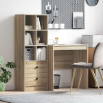 Laud koos hoiuruumiga sahtliga 2 pcs sonoma tamm tehispuit