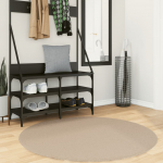 Vaip "huarte", l&uuml;hikese narmaga, pestav, liivakarva, &oslash; 120 cm