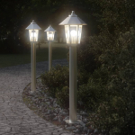 &Otilde;ue lambipost, h&otilde;bedane, 80 cm, roostevaba teras
