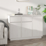 Puhvetkapp, valge, 110 x 34 x 75 cm, m&auml;nnipuit