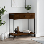Konsoollaud, pruun tamm, 75x34,5x75 cm, tehispuit