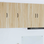 Seinakapp k&ouml;&ouml;ki riiuliga sonoma tamm 40 x 31 x 80 cm tehispuit