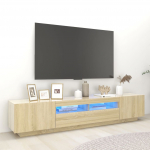 Telerikapp led-tuledega, sonoma tamm, 200 x 35 x 40 cm
