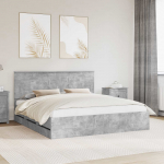 Voodi raam sahtliga peaga betoonhall 180 x 200 cm inseneripuit