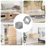 Kuusnurga p&auml;hkel &uuml;ksv&auml;rviline 2 pcs h&otilde;bedane m6 raud