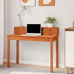 Laud sahtliga riiuliga vahapruun 110 x 50 x 93 cm pine puit