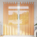 Aasadega voilee kardinad 2 tk, oranžid, 140 x 225 cm